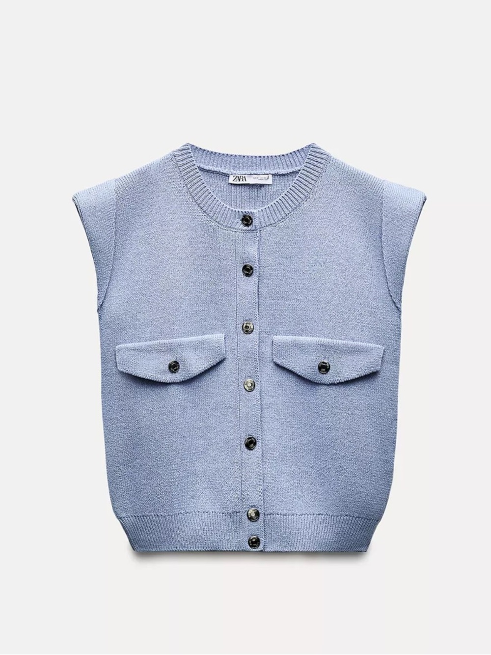 ZARA FLAP POCKET KNIT VEST